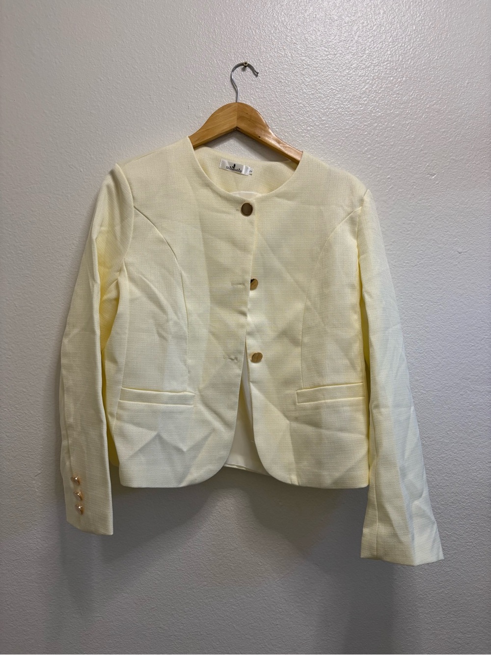 Macy's Light Cream Button-Front Blazer